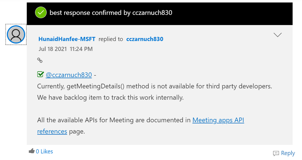 Get full meeting details in a Teams meetings app, without Bot SDK