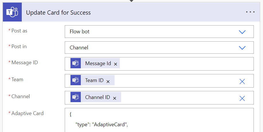 Use Adaptive Cards from the Workflow app in Teams as a UI for your Power Automate flows